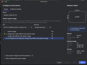 Android 16 Emulator with 16K Page Support